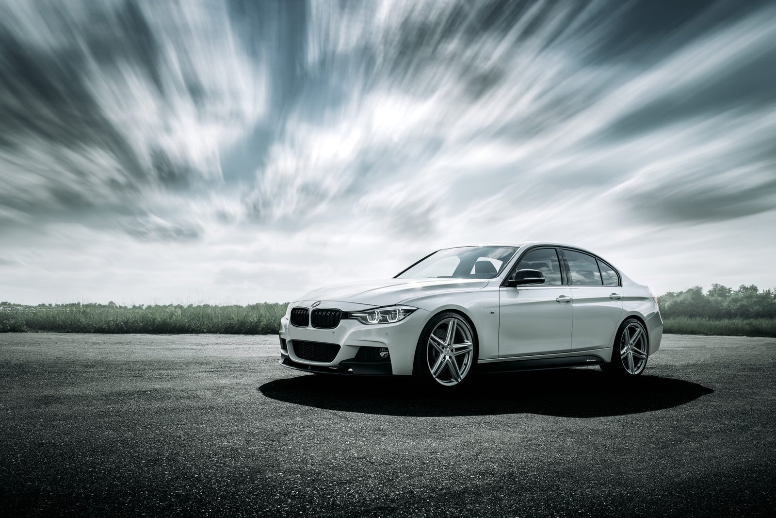 White BMW after windshield replacement at Golden Dream Surrey BC